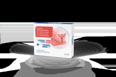 Pachet Urimil Forte Max 30 capsule + Urimil Gel cu Canabidiol 50ml, NaturPharma