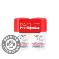 Pachet promotional Deodorant roll-on antiperspirant Stress Resist 72h, 2x50ml, Vichy