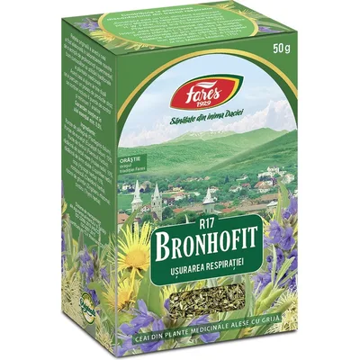 Ceai Bronhofit ușurarea respirației, R17, 50 g, Fares