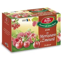 Ceai cu merisoare și zmeură, 20 plicuri, Fares