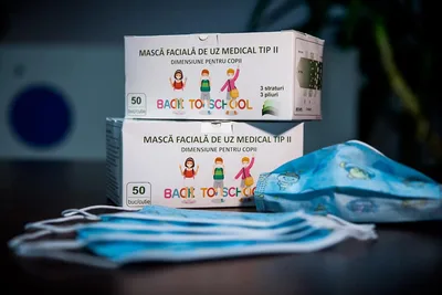 Masca medicala pentru copii bluex 50buc