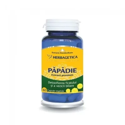 Păpădie, 60 capsule vegetale, Herbagetica