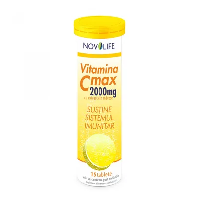 Vitamina C Max 2000, 15 tablete, Novolife