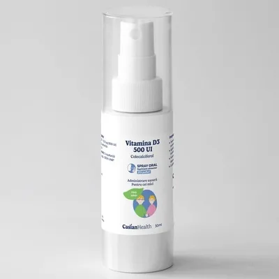 Vitamina D3 500 UI spray oral, 30 ml Casianhealth