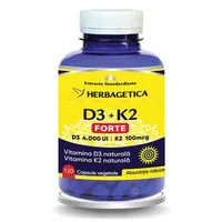 Vitamina D3 + K2 Forte, 60 capsule, Herbagetica