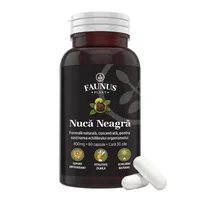 Faunus Nucă Neagră 400 mg, 60 capsule vegetale