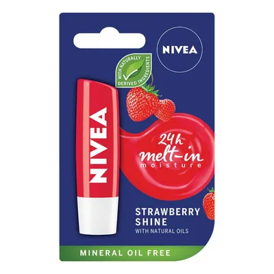 Nivea Strawberry Shine Balsam de Buze, 4,8 g