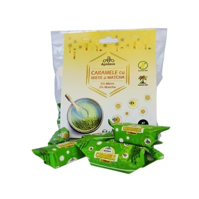 Apidava Caramele cu Miere și Matcha, 150 g