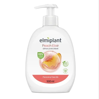 Elmiplant Săpun Lichid Peach Elixir, 500 ml