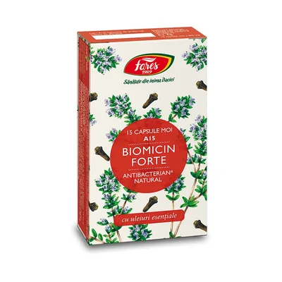 Biomicin Forte, A15, 15 capsule, Fares