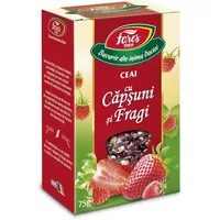 Ceai cu capsuni si fragi, 75g, Fares