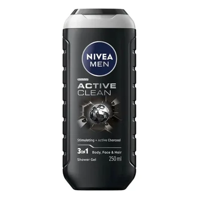 Gel de dus Active Clean, 250 ml, Nivea Men