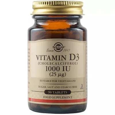 Vitamin D3 1000UI 25mcg, 100 capsule, Solgar