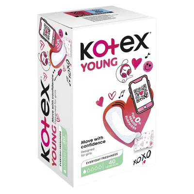 Kotex Young Normal Absorbante Zilnice, 40buc