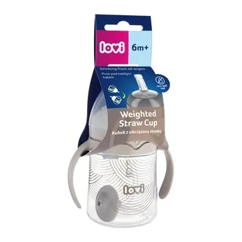 Cana cu pai LOVI Harmony 150 ml – Grey