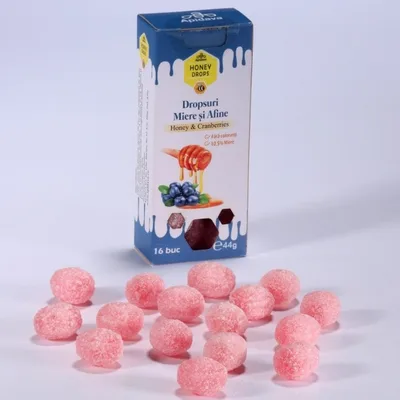 Dropsuri cu miere si afine, 44g, Apidava