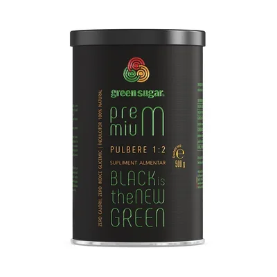 Green Sugar Premium 1:2 pulbere, 500 g, Remedia
