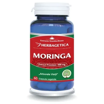Moringa – 500 mg, 60 capsule, Herbagetica