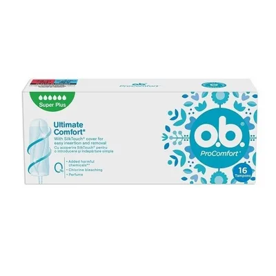 O.B. ProComfort Super Tampoane, 16 bucăți