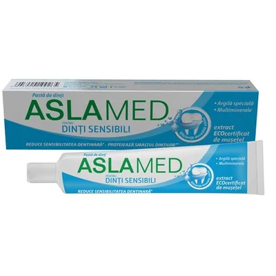 Pastă pentru dinți sensibili, 18 ml, Aslamed