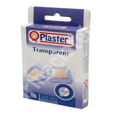 QPlaster Plasturi Transparenți, 16 bucăți
