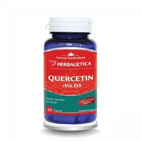 Quercetin cu Vitamina D3, 30 capsule, Herbagetica