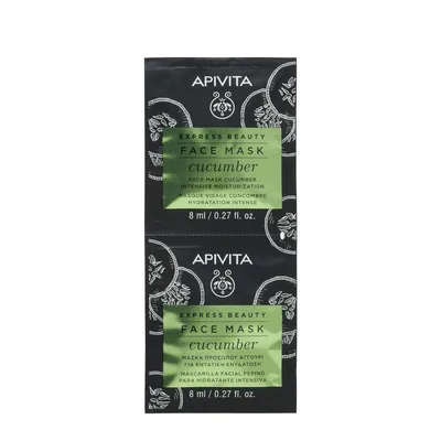 APIVITA Masca express hidratare cu castravete , 2*8ml