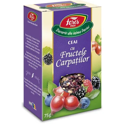 Ceai Fructele Carpaților Aromafruct, 75 g, Fares