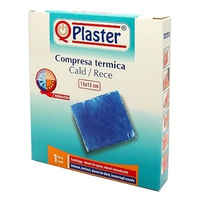 QPlaster Compresă Termică Cald/Rece, 13 x 13 cm
