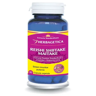 Reishi Shiitake Maitake, 60 capsule, Herbagetica