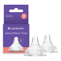 Tetină din silicon cu flux Mediu, 2 bucăți, Lansinoh