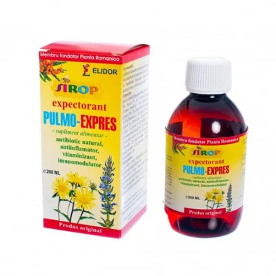 ELIDOR Sirop Pulmoexpress diabetici x200ml