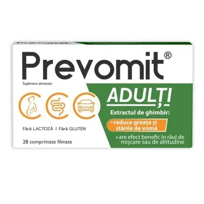 Prevomit adulti, 28 comprimate, Zdrovit