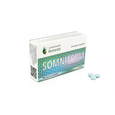 Somniferm+ Melatonină, 30 comprimate, Remedia