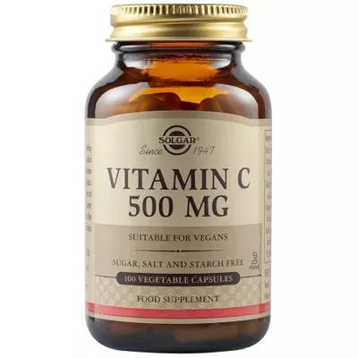 Vitamina C 500 mg, 100 capsule vegetale, Solgar