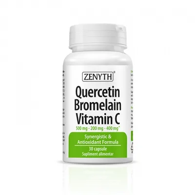 Quercetin Bromelain Vitamina C, 30 capsule, Zenyth