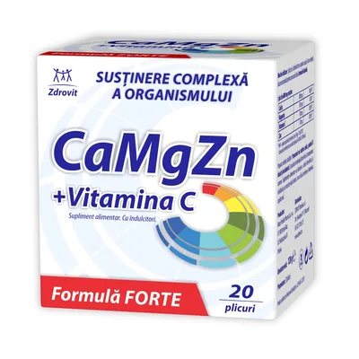 Zdrovit Ca,Mg,Zn,Vit C forte x 20pl