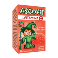 Ascovit aroma de capsuni, 20 comprimate, Omega Pharm
