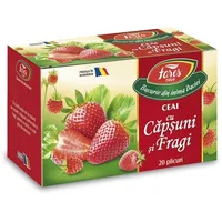 Ceai cu capsune si fragi, 20 plicuri, Fares