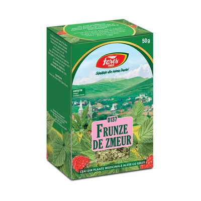Ceai frunze de Zmeur D137, 50g, Fares