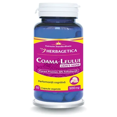 Coamă Leului, 60 capsule, Herbagetica
