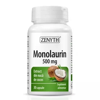 Monolaurin 500 mg, 30 capsule, Zenyth