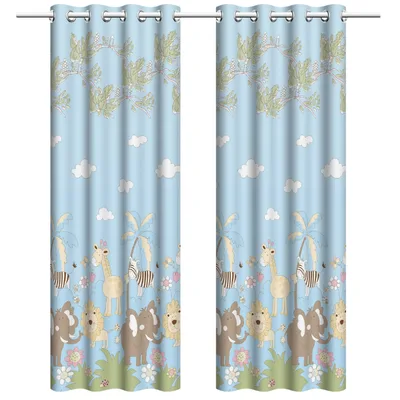 Draperie copii ZOO Bleu, Perpetuum | 140 x 245 cm