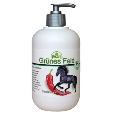 Gel Puterea Calului cu extract de Ardei Iute Grunes Feld, Elina Med | 250 ml