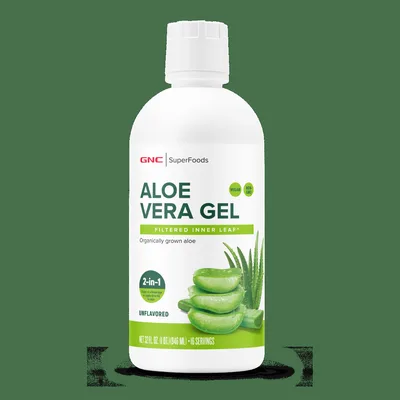 Aloe Vera Gel Organic fara aroma Superfoods, GNC | 946 ml