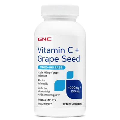 GNC Vitamina C si extract samburi struguri 1000 mg/100 mg | 30 capsule