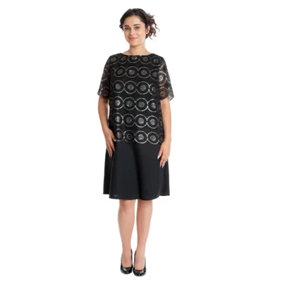 Rochie CT24082 negru/auriu, Cesy | marimea S