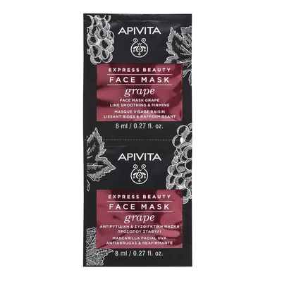 Masca de fata antirid cu extract de struguri, Apivita | 2 x 8 ml