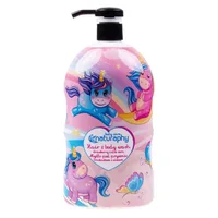 Sampon si gel de dus pentru copii cu capsuni si aloe vera Naturaphy, Blux | 1000 ml