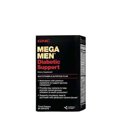 GNC Mega Men Diabetic Support, Multivitamine Pentru Barbati Diabetici | 90 tb